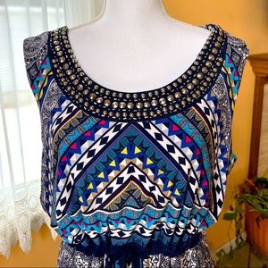 JM Collection sleeveless dress in excellent condition- fun and flirty!